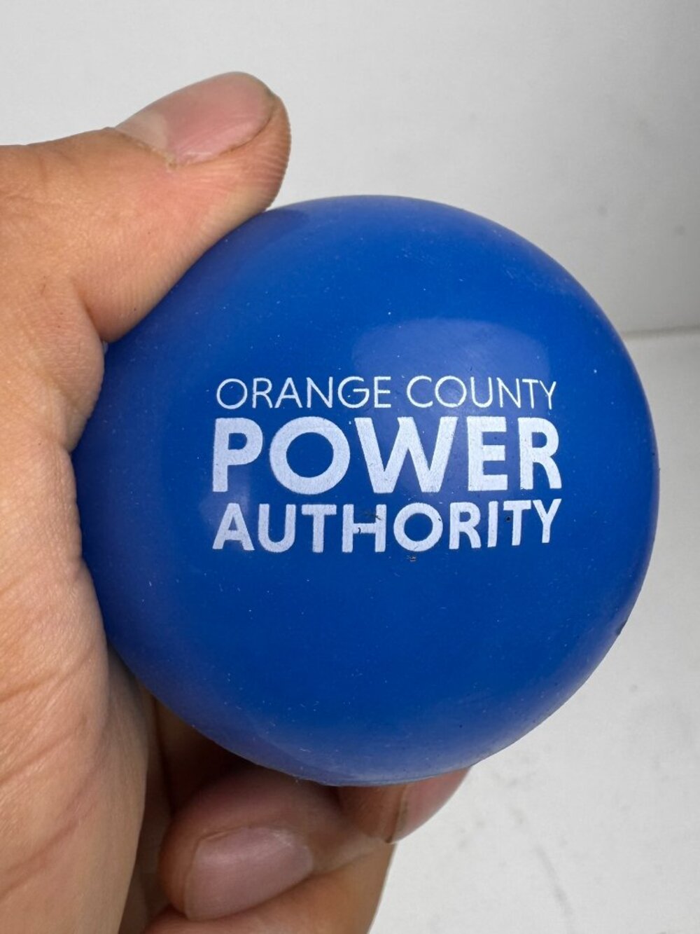 Orange County Power Authority Blue Stress Ball Squeeze Toy Promotional Promo